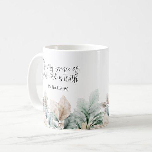 Speciaal geschenk 2023 JW-jaartekst Psalm 119:160 Koffiemok (Voorkant links)