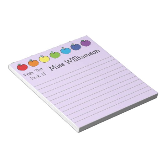 Speciaal geschenk van de leerkracht van de Crayons Notitieblok (Schuin)