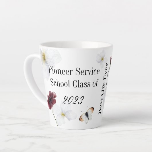 Speciaal geschenk voor JW pionier Latte Mok 2023 (Linkerhoek)
