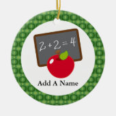 Speciaal geschenk voor lerarenwaardering op school keramisch ornament (Voorkant)