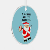 Speciaal geschenk voor Rugby Holiday Metalen Ornament (Voorkant Rechts)