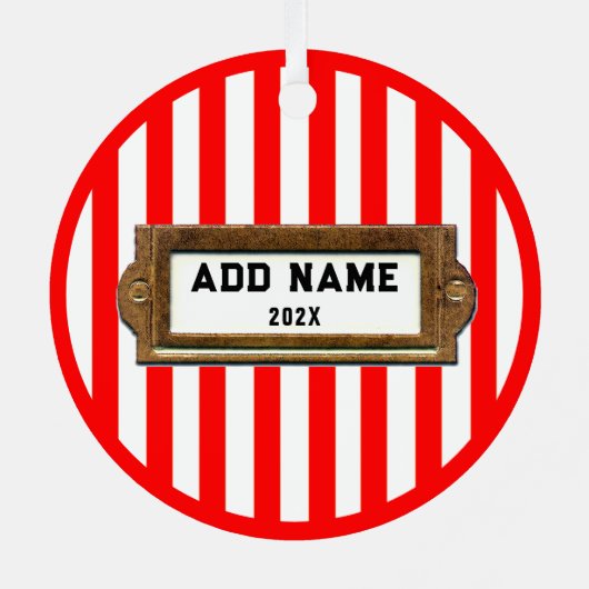 Speciaal geschenk voor Rugby Holiday Metalen Ornament (Achterkant)