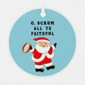 Speciaal geschenk voor Rugby Holiday Metalen Ornament (Voorkant)