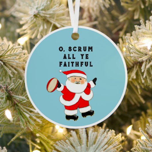 Speciaal geschenk voor Rugby Holiday Metalen Ornament (Insitu)