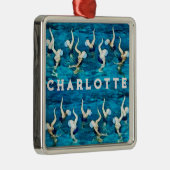 Speciaal geschenk Zwemveiling Metalen Ornament (Rechts)