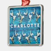 Speciaal geschenk Zwemveiling Metalen Ornament (Links)