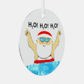 Speciaal geschenk Zwemveiling Metalen Ornament (Voorkant Rechts)