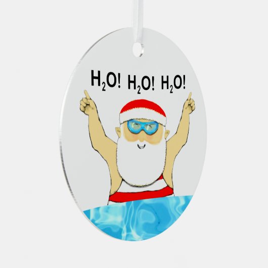 Speciaal geschenk Zwemveiling Metalen Ornament (Voorkant Rechts)