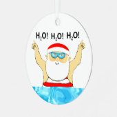 Speciaal geschenk Zwemveiling Metalen Ornament (Voorkant links)