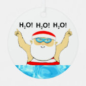 Speciaal geschenk Zwemveiling Metalen Ornament (Voorkant)