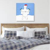 Speciaal geschreeuw voor kerstmis Beer Canvas Afdruk (Insitu (Slaapkamer))