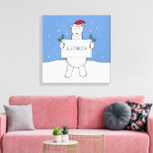 Speciaal geschreeuw voor kerstmis Beer Canvas Afdruk (Insitu (Woonkamer))