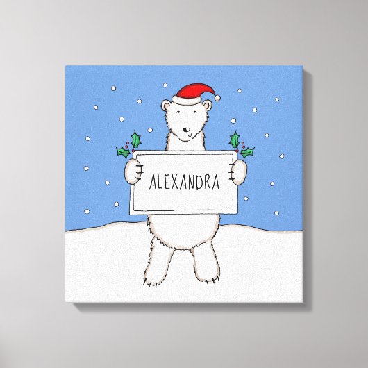 Speciaal geschreeuw voor kerstmis Beer Canvas Afdruk (Voorkant)