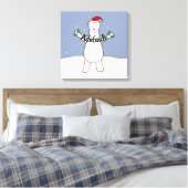 Speciaal geschreeuw voor kerstmis Beer Canvas Afdruk (Insitu (Slaapkamer))
