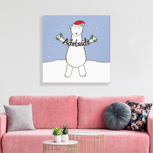 Speciaal geschreeuw voor kerstmis Beer Canvas Afdruk (Insitu (Woonkamer))