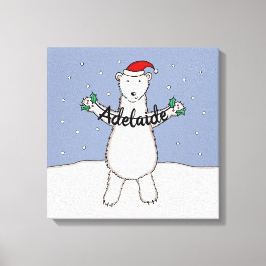 Speciaal geschreeuw voor kerstmis Beer Canvas Afdruk (Voorkant)