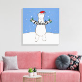 Speciaal geschreeuw voor kerstmis Beer Canvas Afdruk (Insitu (Woonkamer))