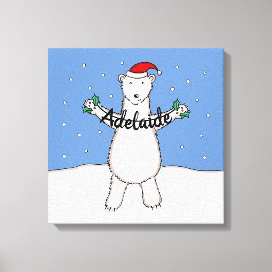 Speciaal geschreeuw voor kerstmis Beer Canvas Afdruk (Voorkant)