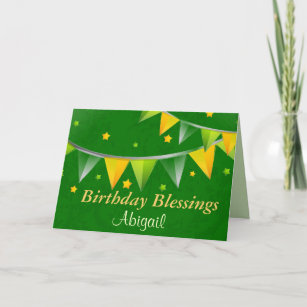 Speciaal geschreven Irish Birthday Blessings Scrip Kaart
