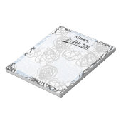 Speciaal geschrift (blauw/houtskool) notitieblok (Linkerzijde)