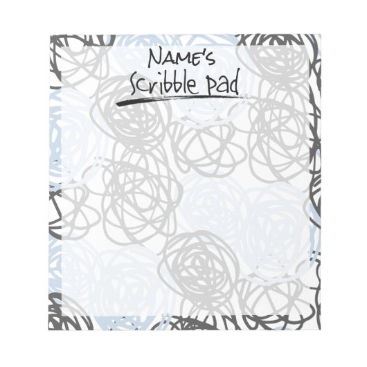 Speciaal geschrift (blauw/houtskool) notitieblok (Voorkant)