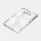 Speciaal geschrift (blauw/houtskool) post-it® notes (Schuin)