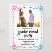 Speciaal geslacht onthullen partijfoto Uitnodiging (Voorkant)