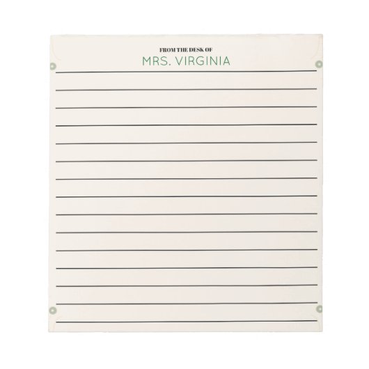 Speciaal Gestippeld Gelinieerd Papier Van Het Bure Notitieblok (Voorkant)