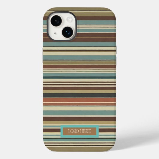 Speciaal gestreept Case-Mate iPhone case (Achterkant)
