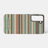 Speciaal gestreept samsung galaxy hoesje (Achterkant horizontaal)