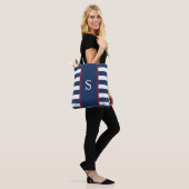 Speciaal gestreepte canvas tas (Op model)