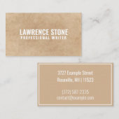 Speciaal getextureerd papier (Amerikaans) Visitekaartje (Voorkant / Achterkant)