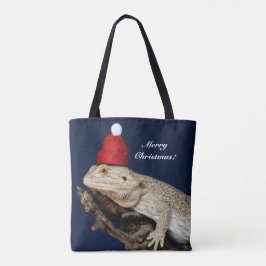 Speciaal getrokken drakenhagedis - Santa Hat Tote Bag