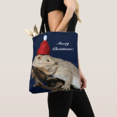 Speciaal getrokken drakenhagedis - Santa Hat Tote Bag (Dichtbij)