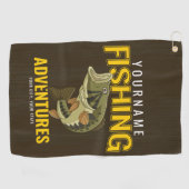 Speciaal Geviste avonturiervissen Golfhanddoek (Horizontaal)