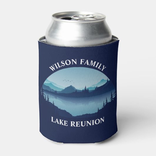 Speciaal gezinshereniging blauw lakkender blikjeskoeler (Blikje Voorkant)