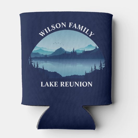 Speciaal gezinshereniging blauw lakkender blikjeskoeler (Achterkant)