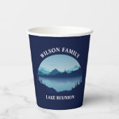 Speciaal gezinshereniging blauw lakkender papieren bekers (Achterkant)