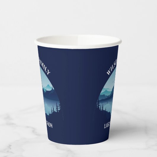 Speciaal gezinshereniging blauw lakkender papieren bekers (Links)