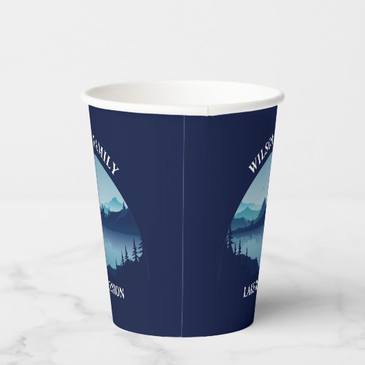 Speciaal gezinshereniging blauw lakkender papieren bekers (Rechts)