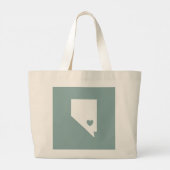 Speciaal gezinshereniging Nevada State Map Grote Tote Bag (Achterkant)