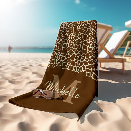 Speciaal Giraffe Patroon Monogram Fitness Yoga Badhanddoek