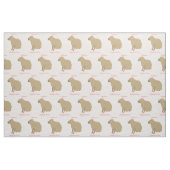 Speciaal Girly Capybara Pattern op lichtroze Stof (Fat Quarter)