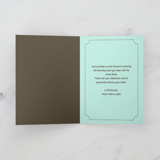 Speciaal gitaar Bedankt Bericht van uw muzikant (Binnen)