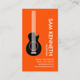 Speciaal gitarist Oranje Zest Musicus Visitekaartje