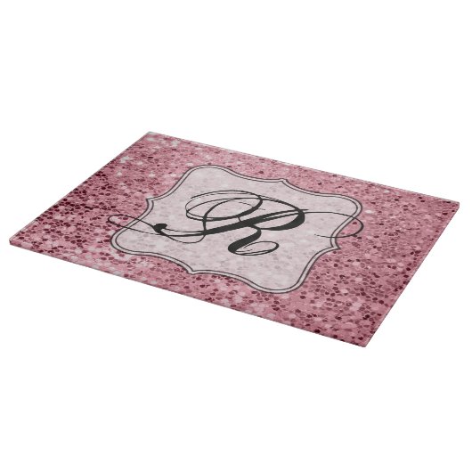 Speciaal glas snijdend Roos Gold Glitter Snijplank (Hoek)