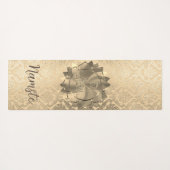 Speciaal Glittery Gold Damask Buddha Lotus Yogamat (Achterkant (horizontaal))