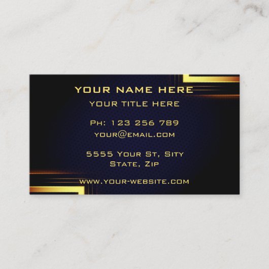 Speciaal Gold Black Design-Visitekaartje Visitekaartje (Voorkant)