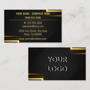 Speciaal Gold Black Visitekaartje met Logo