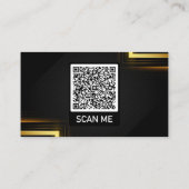 Speciaal Gold Black Visitekaartje met QR-code (Achterkant)